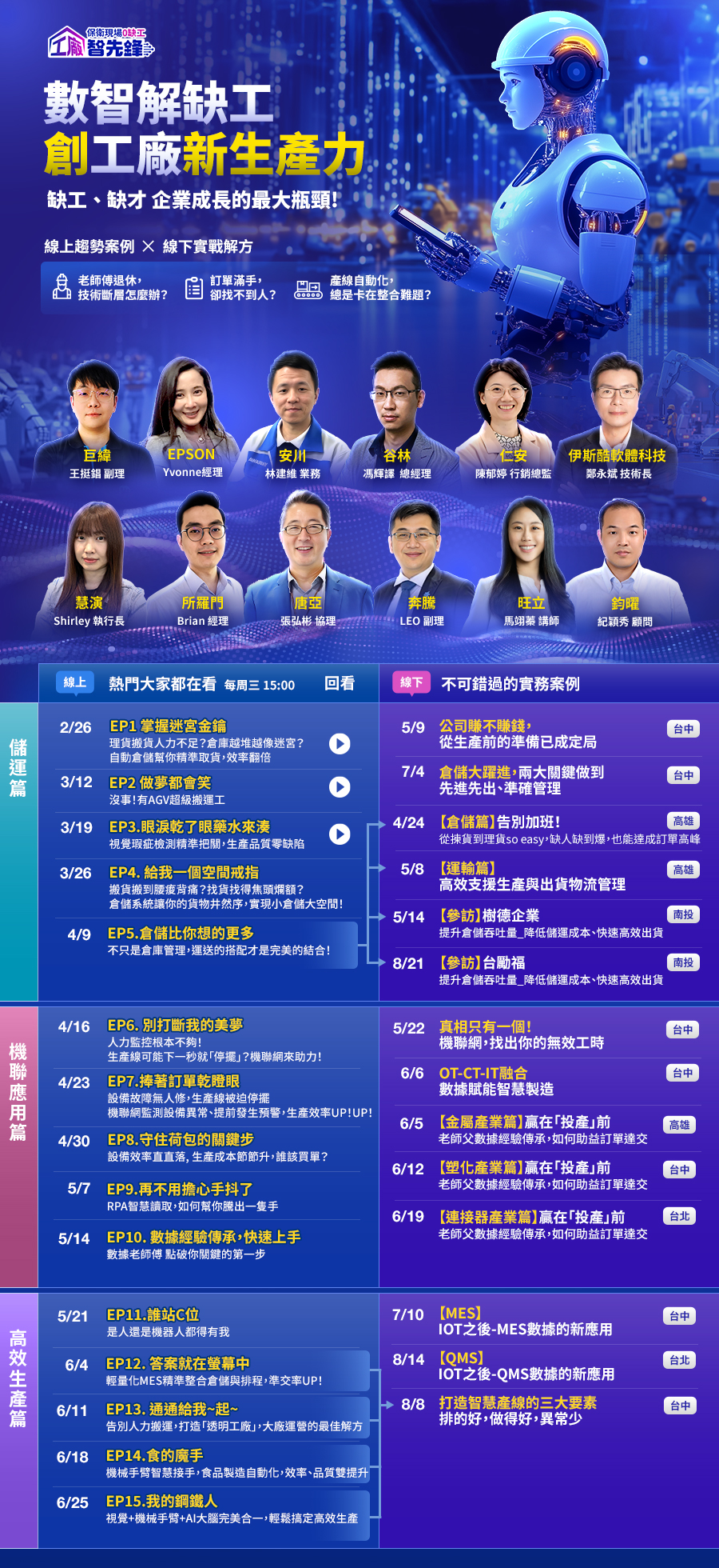 「《工廠智先鋒》數智解缺工，創工廠新生產力」的活動說明圖片。